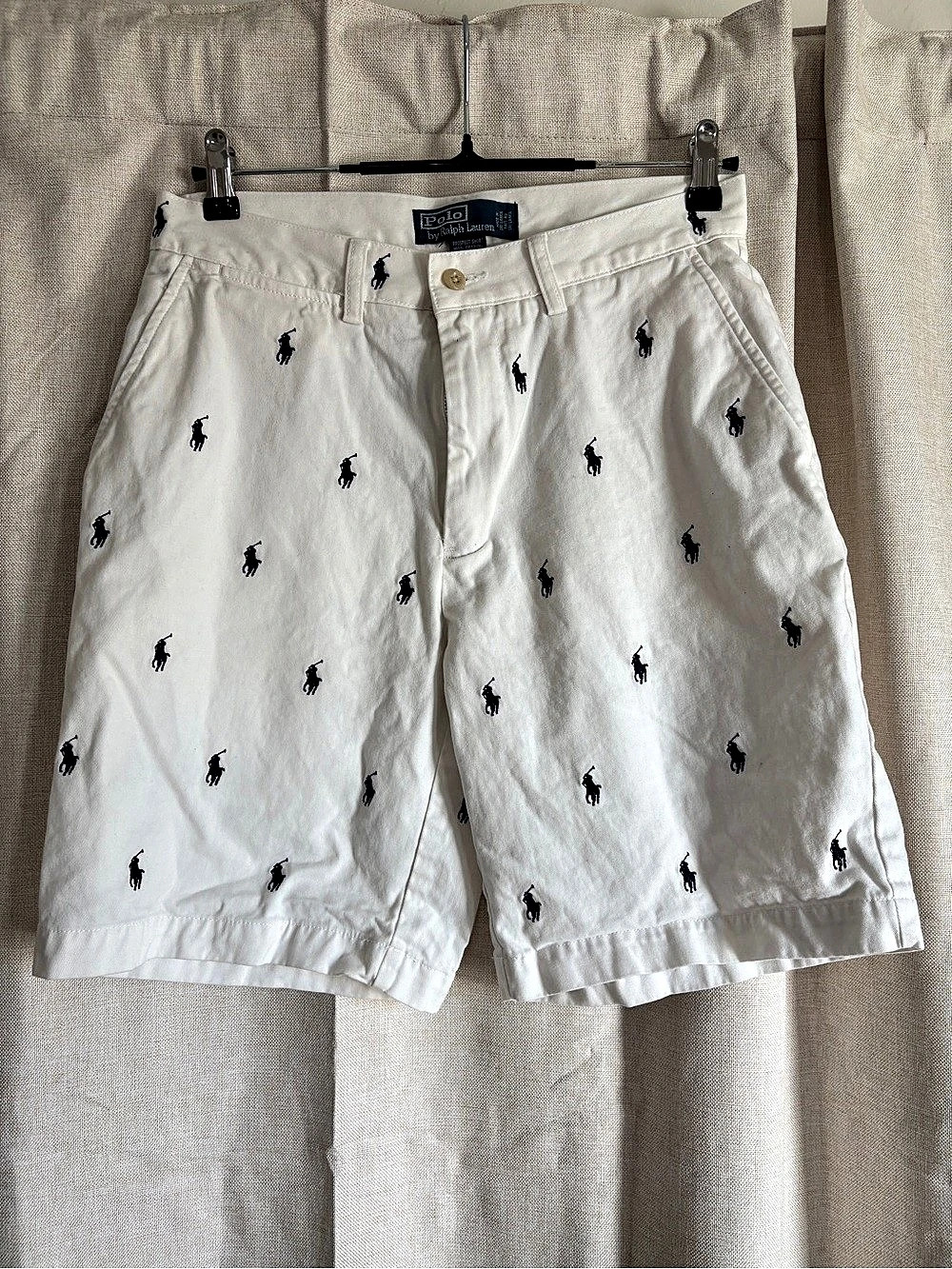 Polo Ralph Lauren Prospect Short All-Over Pony Print White Waist 30